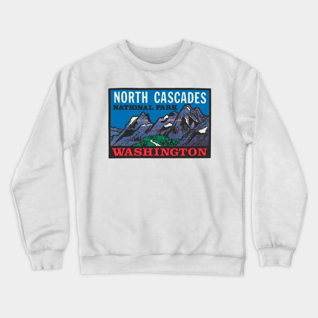 North Cascades National Park Vintage Style Crewneck Sweatshirt by zsonn